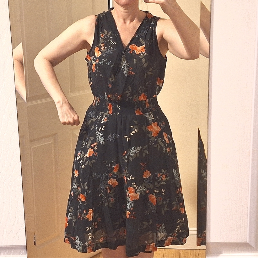 🌾MICHAEL STARS🌾 Sleeveless Flower Cotton Dress